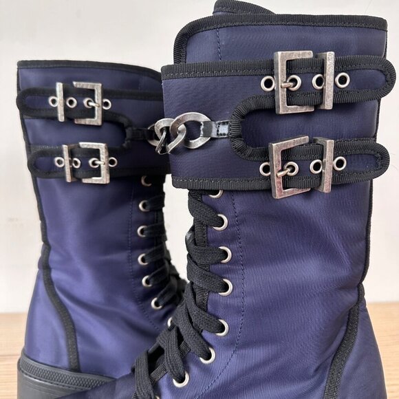 Madison Maison x Palladium Ranger Boot Women Sz 6 Vegan Navy RARE 90's $495 - Picture 8 of 15